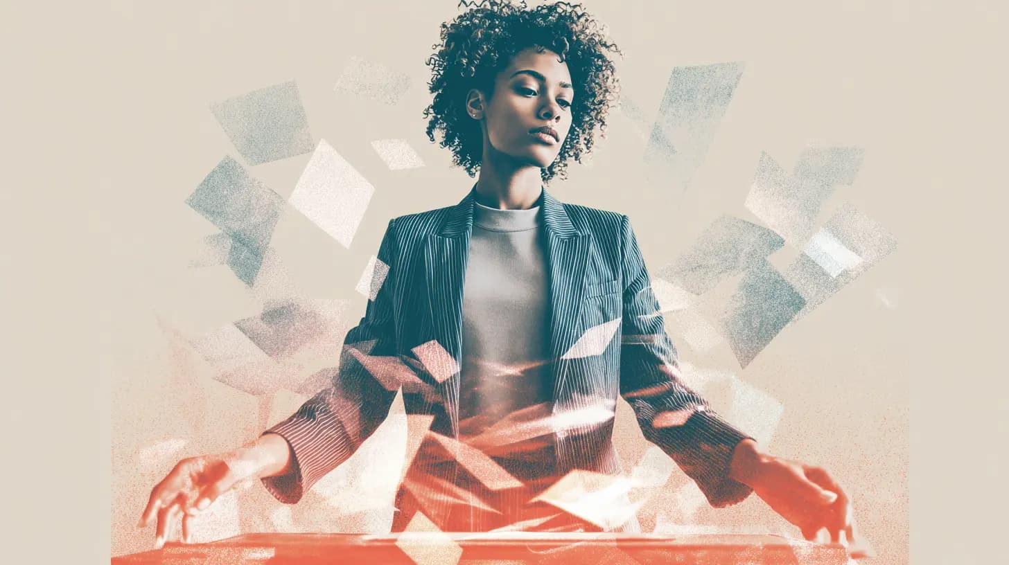 AI content governance framework diagram showing a centralized context layer with four intelligence modules - audience delight profile, creator style, market positioning map, and customer journey intelligence - feeding into governed AI agent workflows