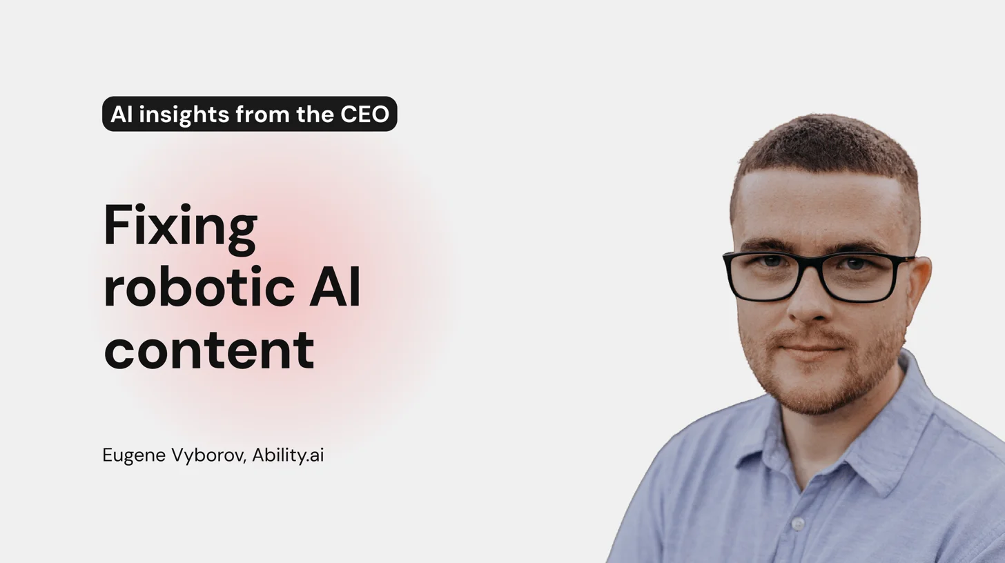 Fixing robotic AI content