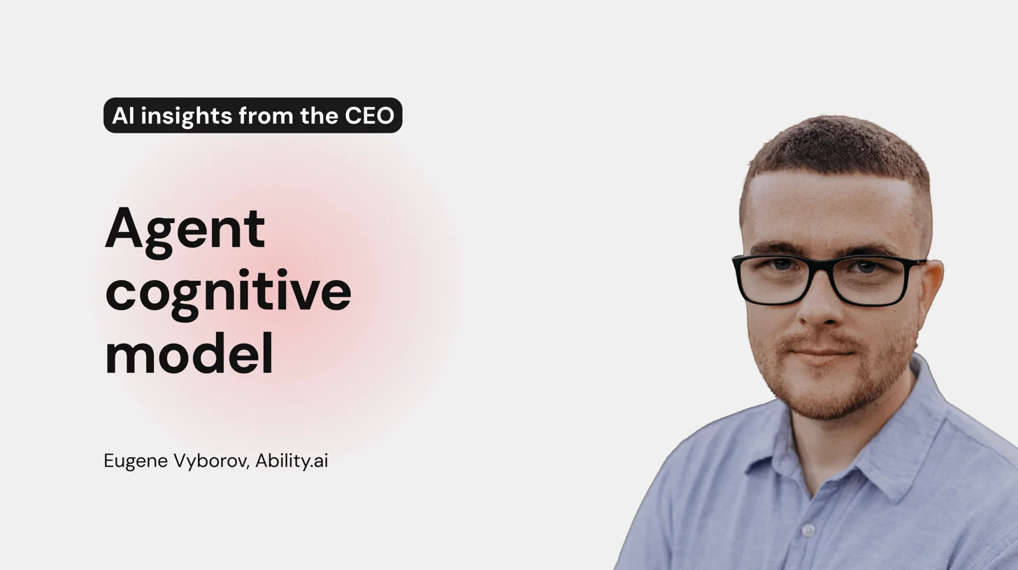 Agent cognitive model