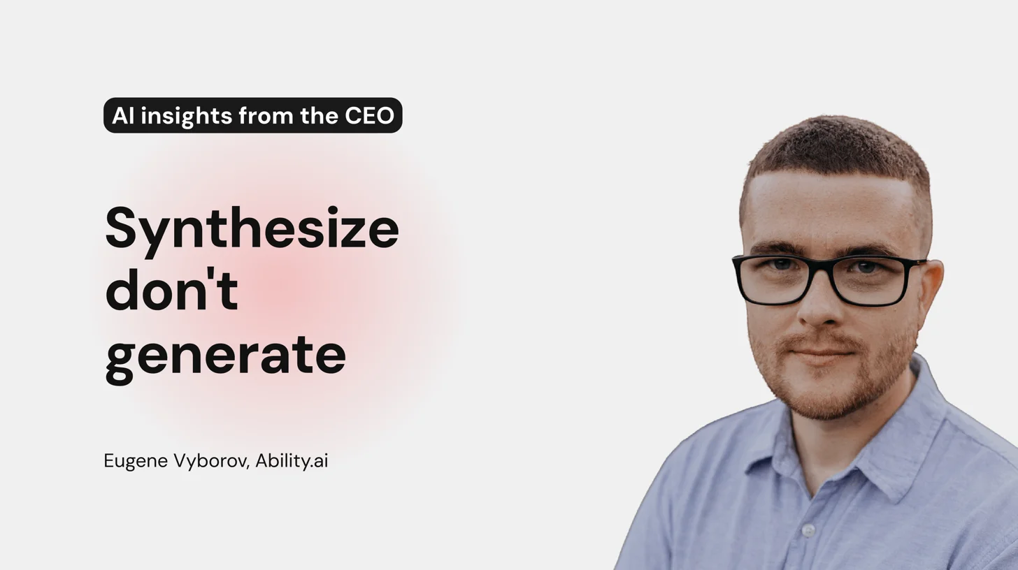 Synthesize don't generate