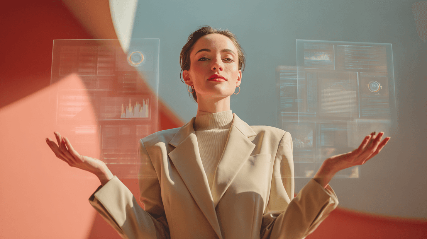 Visual representation of agent orchestration and vibe working workflow with AI teams managing complex business outcomes