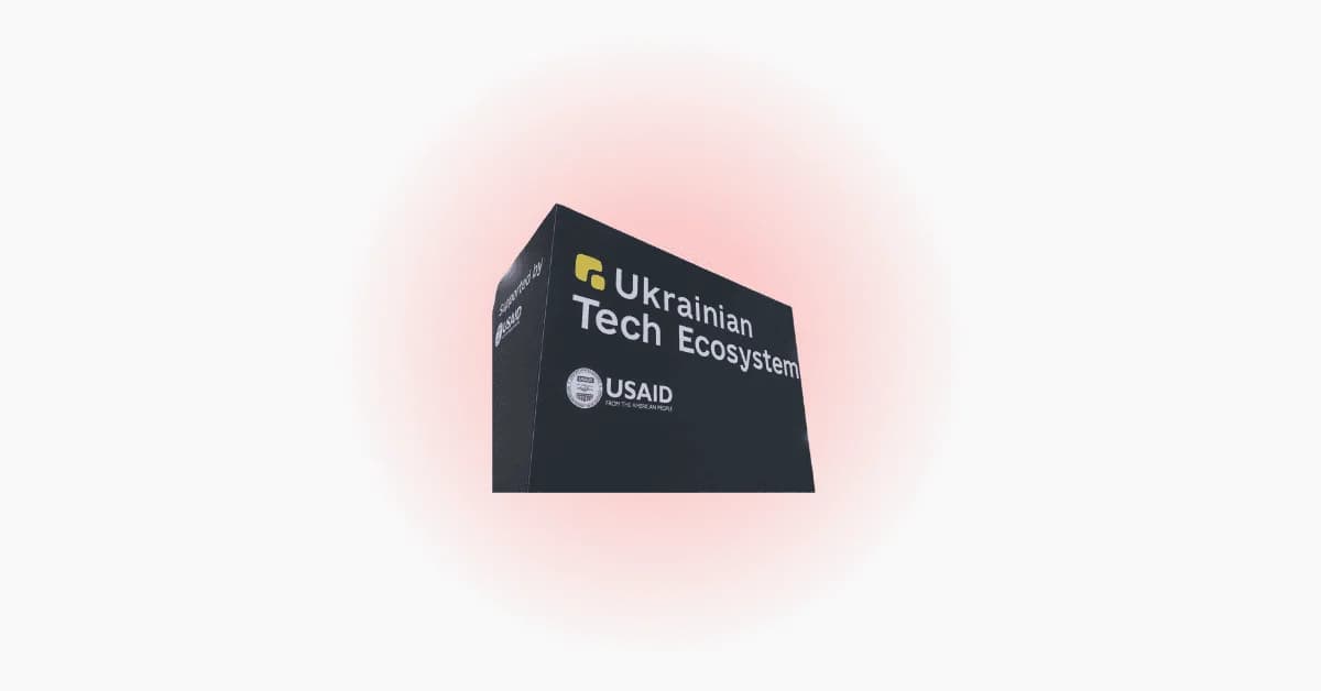 Ukrainian Tech Ecosystem USAID banner/sign