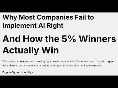 Watch: Why most companies fail to implement AI