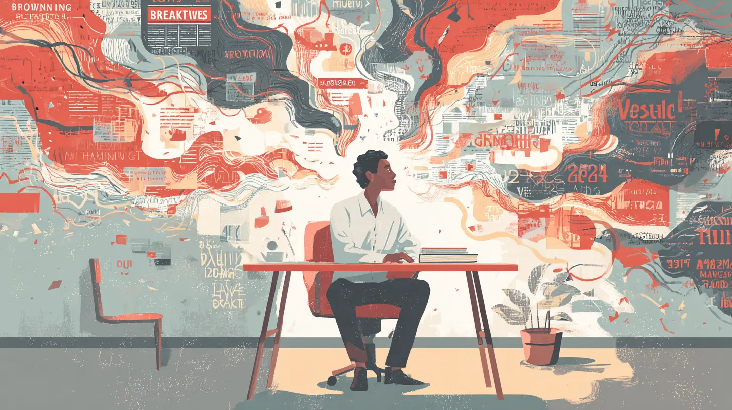 A focused executive ignoring the AI news distraction to concentrate on operational ROI and business growth
