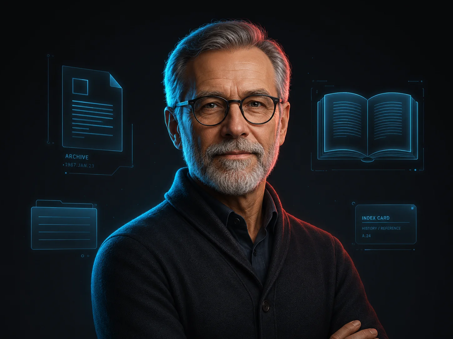 Illustration of Cornelius, a knowledge-base archivist